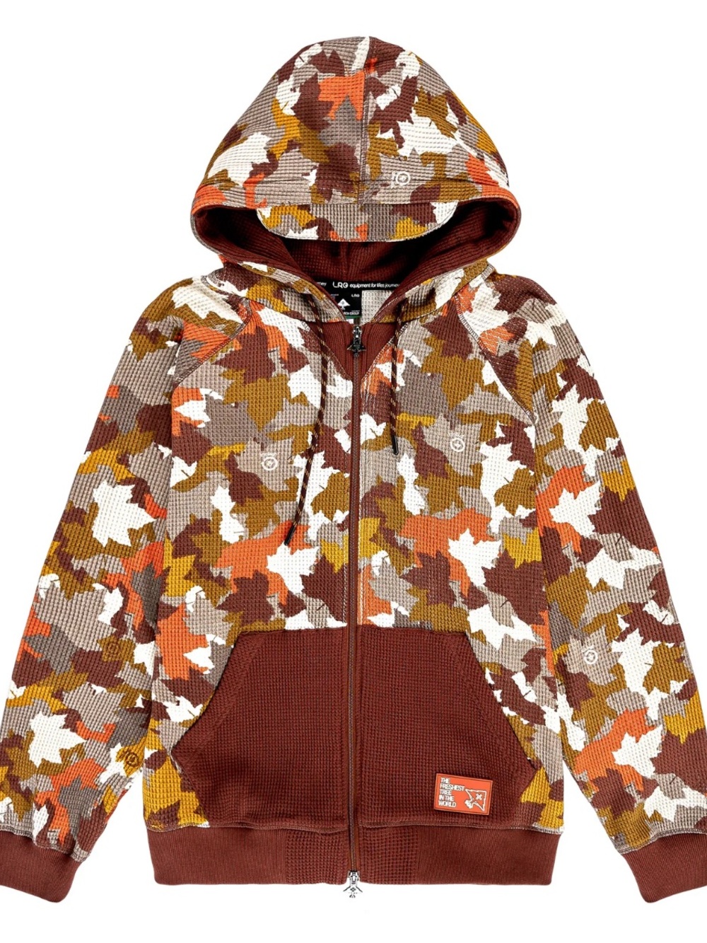 🔥LRG FRESHEST MAPLE CAMO THERMAL ZIP BNWT